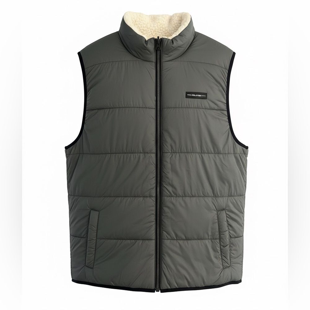 Peloton Reversible Sherpa Puffer Vest Full Zip